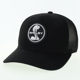 Carroll Shelby Black Hat - Round Black/White PVC Patch